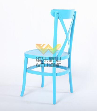 Blue wooden Vineyard crossback chair for wedding/ event